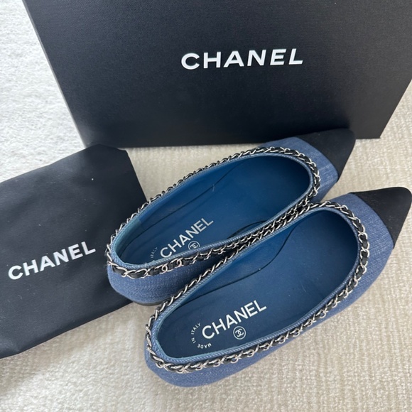 Chanel Blue and Black Women's Shoes - Picture 2 of 5